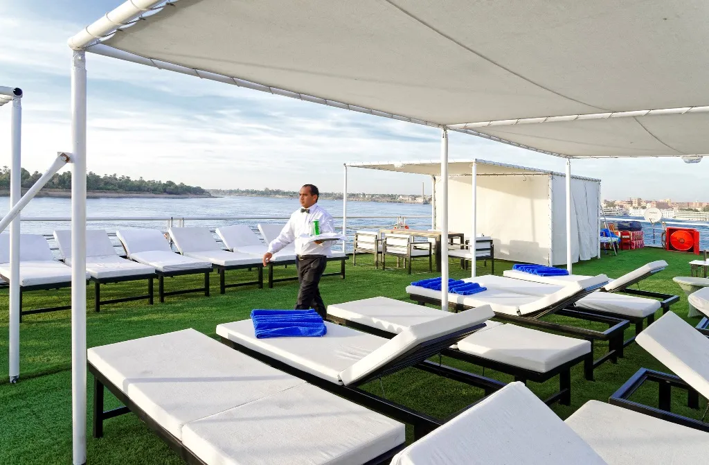 Sun deck of the MS Nile Style Nile Cruise Nile cruise